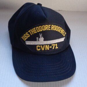 USS THEODORE ROOSEVELT US Navy Baseball Snapback Hat Adjustable
